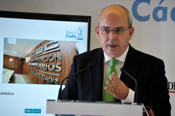 El presidente de la Confederación de Empresarios de la provincia de Cádiz, Javier Sánchez Rojas
