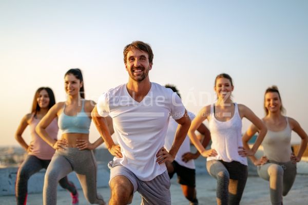 group of happy fit friends exercising together out 2021 12 09 20 37 33 utc