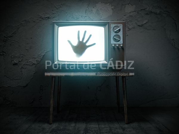 horror scary movie concept hand of ghost on scree 2022 02 03 11 54 16 utc